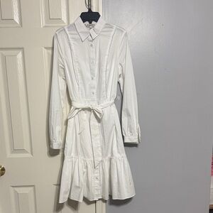 Nanette Lepore White Long Sleeve Dress